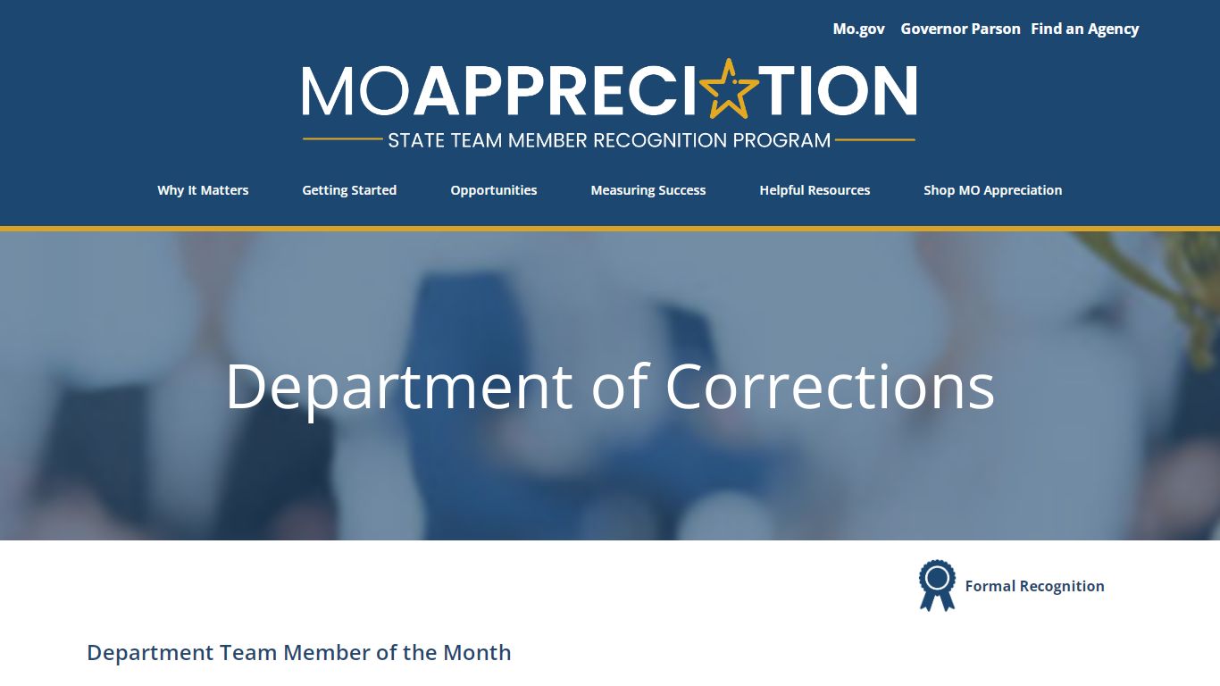 Department of Corrections – MO Appreciation - Missouri